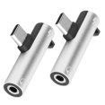 thumbnail image 1 of 2Pcs 2 in 1 TypeC to 3.5mm Audio Cable Charger Headset Adapter for Mobile Phones Tablets PCs Audio Cable Adapter TypeC Charger Adapter Audio Cable Charger Adapter TypeC Headset, 1 of 7