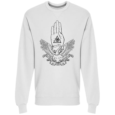 Wings And Baroque All Seeing Eye Sweatshirt Men -Image by Shutterstock Male Small