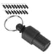 thumbnail image 3 of 20 piezas Antipérdida Etiqueta de mascota perro gato ID nombre dirección etiqueta almacenamiento barril tubo Collar colgante (negro), 3 of 12