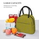 thumbnail image 5 of Balery Yellow Checkered Plaid Bolsa de Almuerzo para Mujeres, Caja de Almuerzo, Bolsa de Almuerzo Pequeña Impermeable, Tote de Almuerzo Reutilizable con Gran Capacidad, 5 of 6