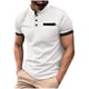 thumbnail image 1 of Camisa Elvqul Caballero Algodón Elástica Blanco de Color Sólido Casual Manga Corta Cuello Mao Botones, 1 of 5