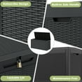 thumbnail image 4 of LHBcraft 60 Gallon Deck Box, Resin Outdoor Storage Box, Waterproof and UV Resistant Lightweight Storage Deck Box for Garden Tools, Supplies, Toys, 4 of 11