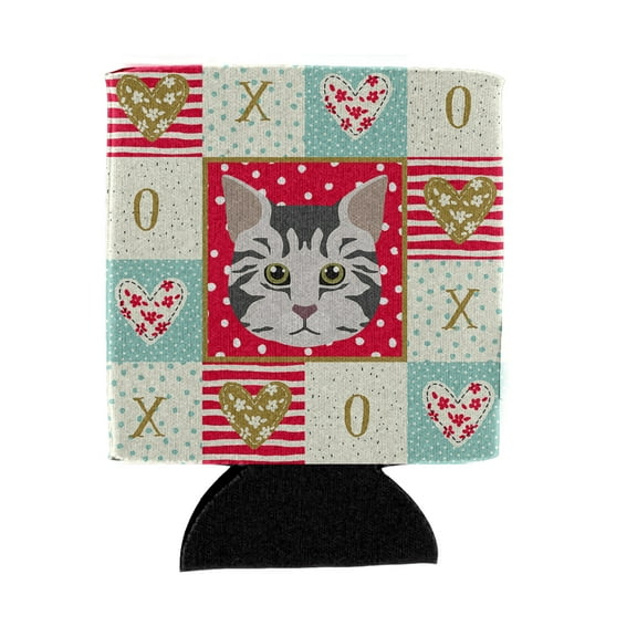 Carolines Treasures CK5079CC American Bobtail Cat Love Can or Bottle Hugger Can Hugger multicolor