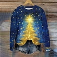 thumbnail image 4 of Elvqul Womens Shirts Christmas Tops Merry Christmas Print Crewneck Shirts for Women, 4 of 6