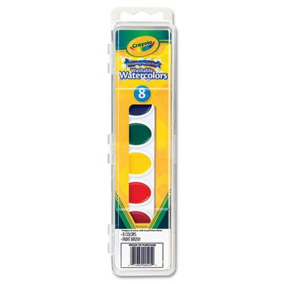 Crayola.  Washable Watercolor Paint  8 Assorted Colors