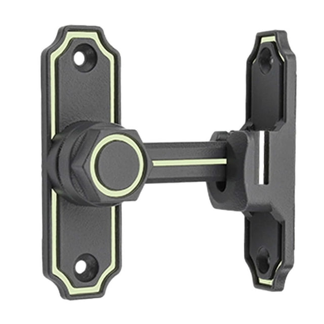 Cerradura de pestillo de puerta de 90 grados y 180 grados, cerradura de puerta segura para exteriores Gris Luminoso