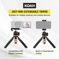 thumbnail image 5 of Koah Joey Mini Extendable Tripod with Built-in Phone Mount for Content Creators, 5 of 6