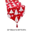 thumbnail image 3 of JoyMoreHome Christmas Theme Red and White Table Runners, Easy to Clean, 71x13 Inch Table Decoration for Kitchen, Table Centerpiece, Christmas Party, 3 of 6
