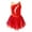 Red, variant on Alvivi Shiny Ballet Figure Ice Skating Dress for Girls Gymnastic Sleeveless Dance Skirted Leotard Black 14