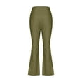 thumbnail image 4 of Diufon Flare Pants for Women Casual Solid Color Legging Pants Elastic High Waist Yoga Pants with Pockets, 4 of 7