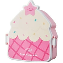 Hzzsbu Kawaii Portable - Plastic Bento Container with Compartments for Meals On-the-go