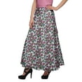 thumbnail image 3 of Moomaya Printed Maxi Skirt For Women Long Wrap Skirt Girls Casual Wear Clothing, 3 of 6
