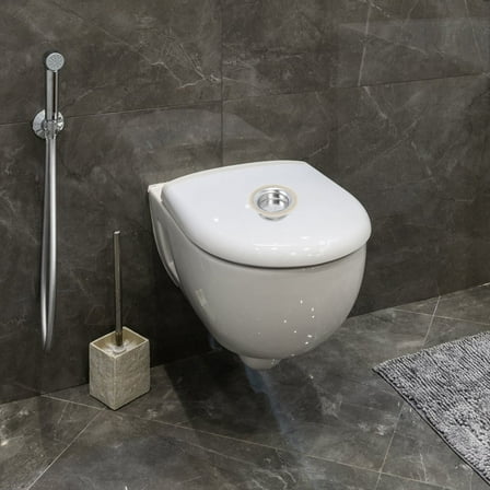 KALLORY 1Pack Stainless Steel Square Toilet Cover for Bathroom Use Homeowners