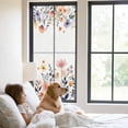 thumbnail image 2 of Spring Floral Window Privacy Film, Elegant Flowers Farmhouse Botanical Static Cling UV Sun Blocking Heat Control Window Tint Day and Night, Non-Adhesive One Way Windows Privacy Cover 23.6''x59'', 2 of 7