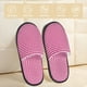 thumbnail image 2 of Fotbe Pink Gingham Pantuflas Peludas para Mujer con Estampado, Zapatillas de Peluche, Zapatos de Invierno para Casa, Uso Interior y Exterior-Medium, 2 of 8