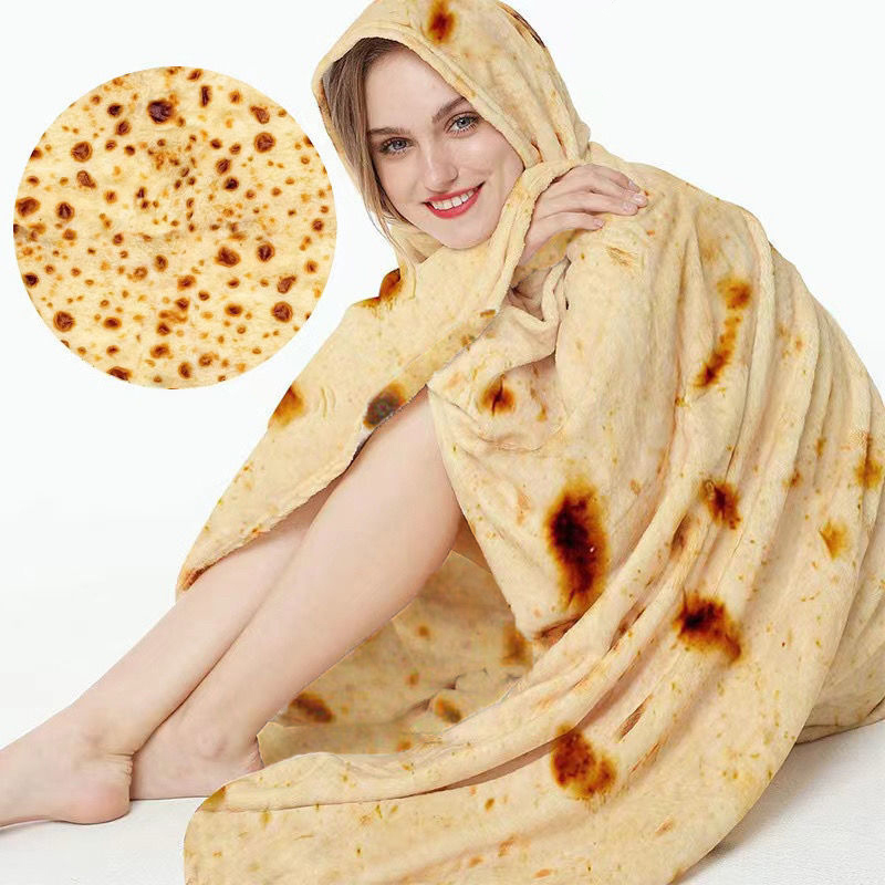 Giant Double Sided Giant Burritos Tortilla Blanket for Adult and Kid