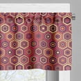 thumbnail image 5 of Ambesonne Abstract Valance & Curtain, Intricate Hexagon Shapes, 55"x24", Burnt Sienna Multicolor, 5 of 7
