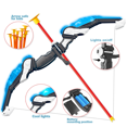 thumbnail image 3 of LED Bow and Arrow for Kids Light Up Archery Toy Set with 10 Suction Cup Arrows 3 Target & Quiver Indoor Outdoor Garden Toys for Boys and Girls Blue, 3 of 7