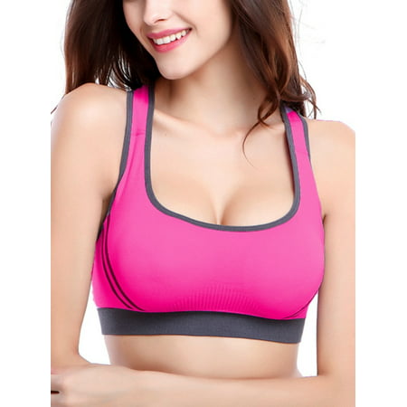 SAYFUT Women's Seamless Padded Cups Sports Bra for Running Workout Yoga Fitness with Removable (Best Sports Bra For Running)