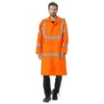 thumbnail image 6 of ProtectX High Visibility Waterproof Rain Coat for Men, Reflective One-piece Rain Jacket, Heavy Duty Long Rain Suit, Hi Vis Safety Gear with 300D Oxford, Orange, Small, 6 of 7
