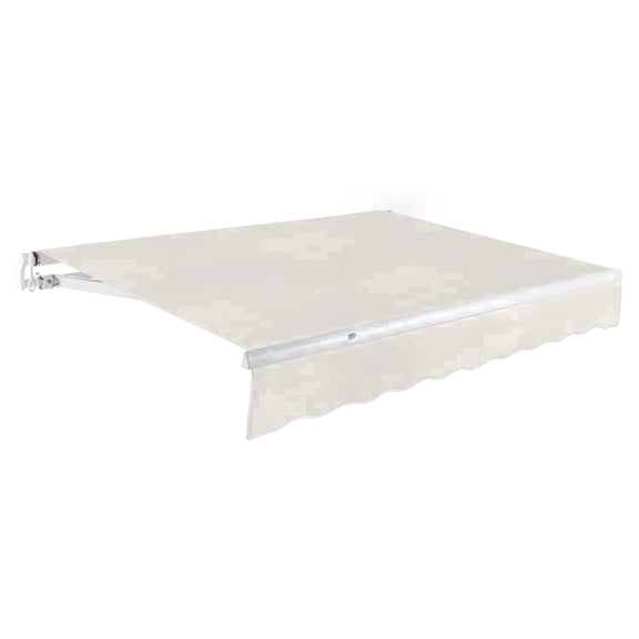 Awntech 12 Ft Maui Manual Heavy Duty Patio Retractable Awning (144in x 9.25in x 120in), Oatmeal Tweed