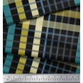 thumbnail image 2 of Soimoi Black polyester Crepe Fabric Check Check Print Fabric by Yard 42 Inch Wide, 2 of 3
