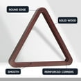 thumbnail image 4 of GSE Games & Sports Expert Deluxe Solid Wood 8-Ball Triangle Billiard Pool Ball Rack for 2-1/4" Pool Balls - Mahogany, 4 of 8