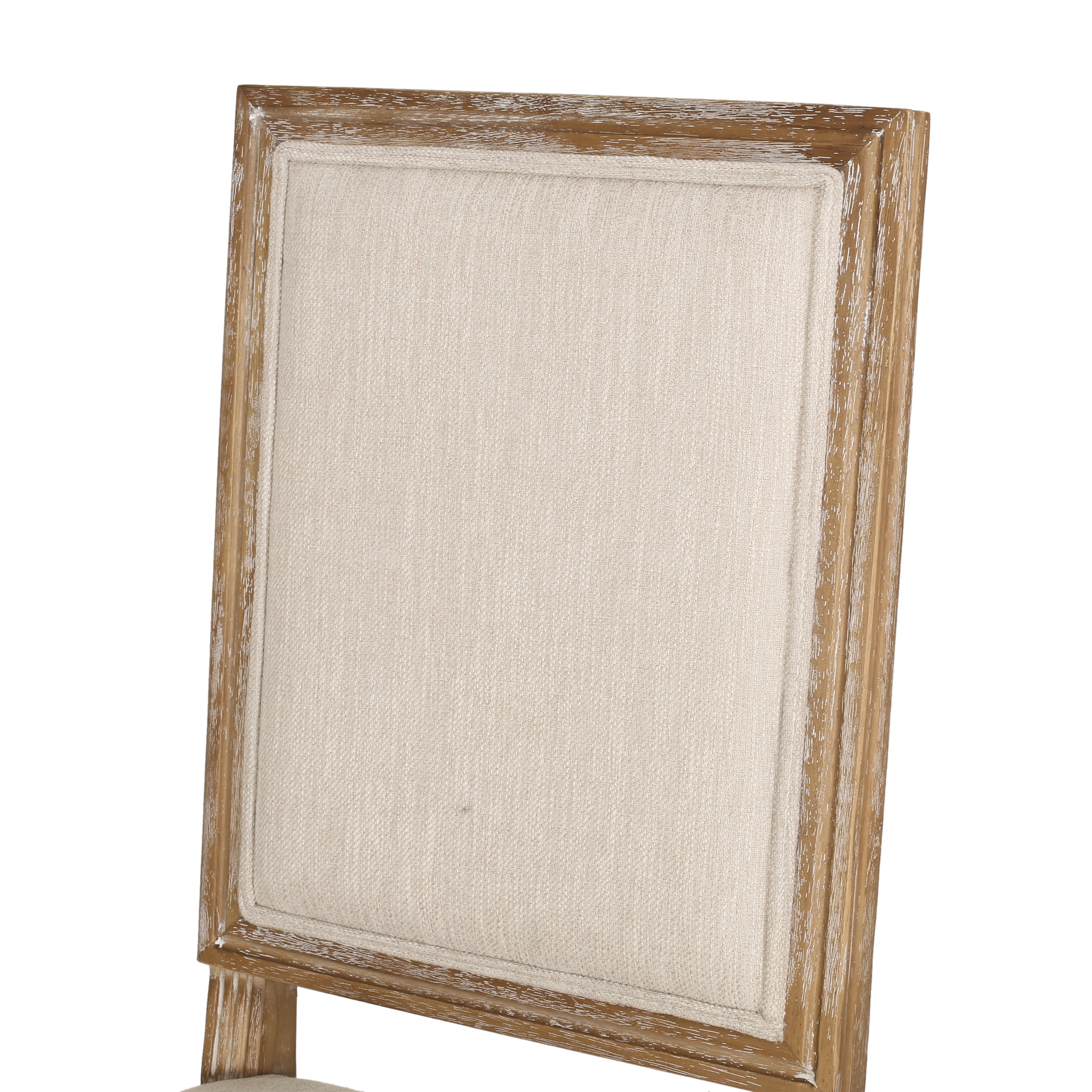 Noble House Robin Indoor Wood Upholstered Dining Chair, Set of 6, Beige, Natural