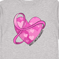 thumbnail image 4 of Inktastic Breast Cancer Awareness- Pink Ribbon Around Heart Boys or Girls Long Sleeve Toddler T-Shirt, 4 of 5