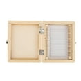 Guyelim Microscope Slide Box Wooden Specimen Case Microscope Sliding