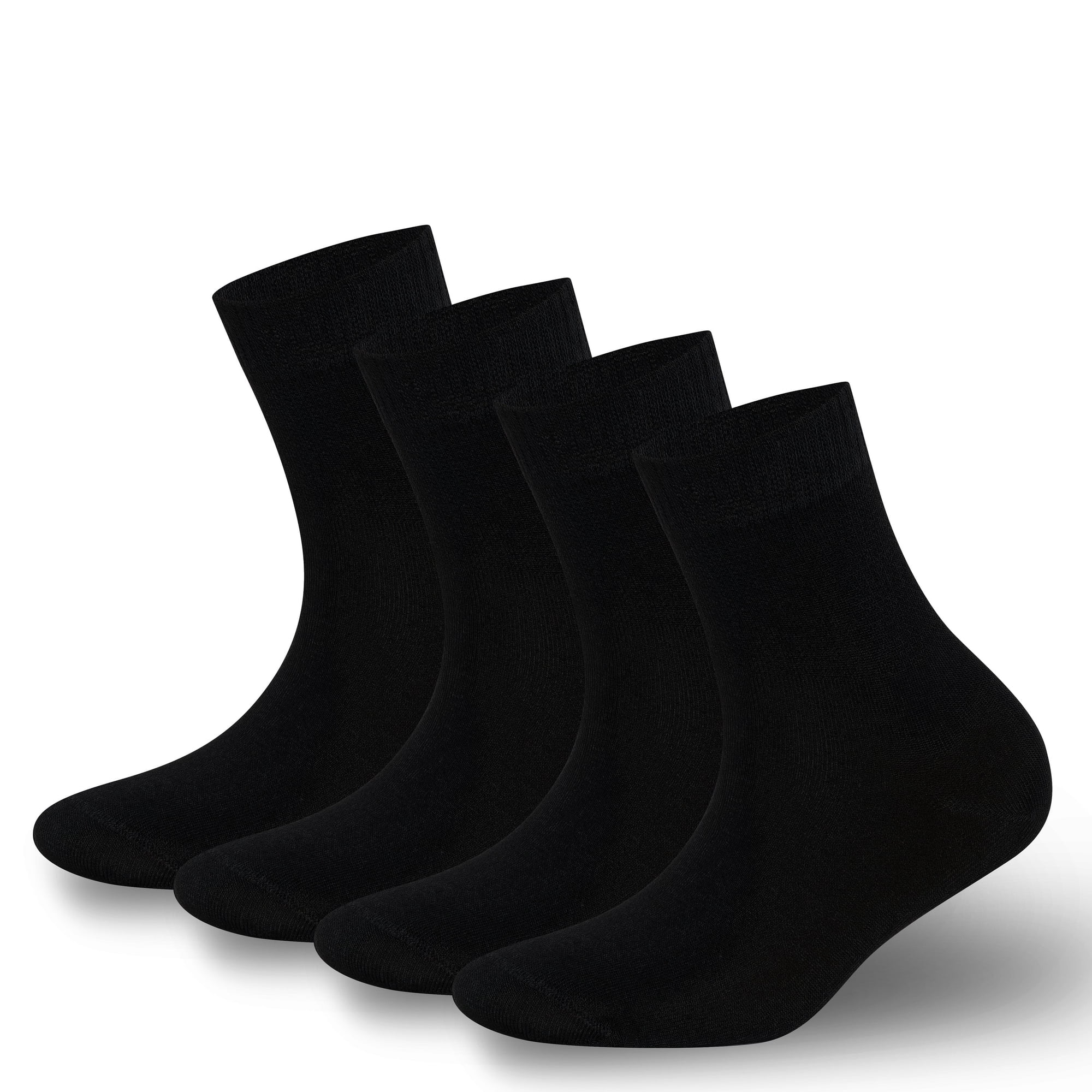 Bambooven Bamboo Diabetic Ankle Socks for Men and Women 4-Pack