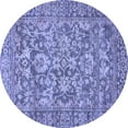 thumbnail image 1 of Ahgly Company Indoor Round Oriental Blue Traditional Area Rugs, 6' Round, 1 of 4