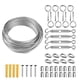 thumbnail image 1 of Kit colgante de luz de cadena Irfora Kit para colgar luces de cadena, cuerda de alambre de acero inoxidable, herramienta de suspensión de luces de cadena de alta resistencia para jardín al aire libre Irfora Kit colgante de luz de cadena, 1 of 2