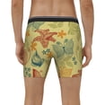 thumbnail image 4 of Picia Floral with Butterflies Pattern Men's Athletic Long Leg Briefs , Performance Stretch Underwear，Moisture-Wicking, 4 of 7