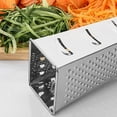 thumbnail image 7 of Multi-Purpose Kitchen Grater - Stainless Steel Vegetable Slicer and Shredder for Efficient Food Preparation - Silver, 7 of 7