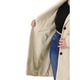 thumbnail image 5 of Agnes Orinda Women's Plus Size Long Coat Notched Lapel Single Breasted Winter Outerwear Peacoats with Pockets 1X Cream White, 5 of 7