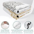 thumbnail image 4 of Full Quilt Set 78''x90'', Boho Gray Beige Floral Lightweight Summer Bedspread Coverlet Set with 2 Pillow Shams, Retro Abstract Art Flowers Breathable All Season Quilt Bedding for Bedroom/Guest Room, 4 of 9