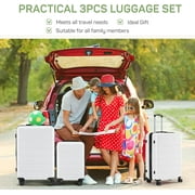 Nextay 3-Piece Luggage Sets, Hard Shell Suitcases with Spinner Wheels, Lightweight Rolling Suitcase Sets with TSA Lock, White (20/24/28 Inch)