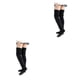 thumbnail image 3 of Guardurnaity 1 par de medias de punto de Color sólido, calcetines altos para mujer, calentadores de piernas, accesorios para zapatos, medias Negro 2piezas, 3 of 6