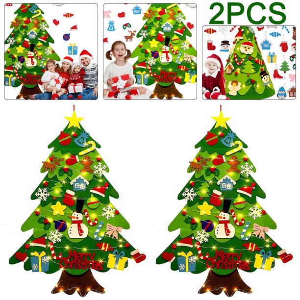 Navidad Montessori Pared para Puerta Desmontable (iluminación) 2 Uds.