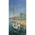 thumbnail image 3 of Strube, Ling 11x18 Black Modern Framed Museum Art Print Titled - A Small Harbour in Italy, 3 of 5
