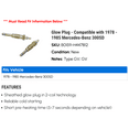 thumbnail image 2 of Glow Plug - Compatible with 1978 - 1985 Mercedes-Benz 300SD 1979 1980 1981 1982 1983 1984, 2 of 2