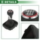 thumbnail image 5 of Perilla de Cambio Única con Cubierta de 6 Velocidades para Audi A3 8P en Cuero Sintético Cromado Rojo y Negro, 5 of 6
