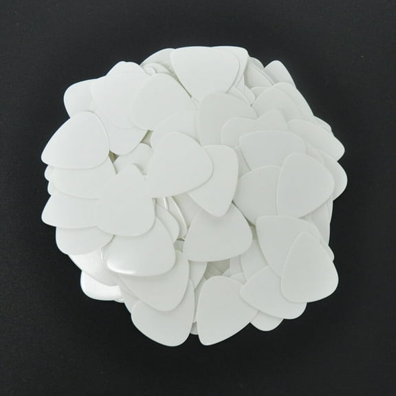 100pcs Medium 0.71mm Blank Guitar Picks Plectrums Celluloid Solid White