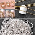 thumbnail image 3 of UDIYO 5m Beads Line Chain for Acrylic Nail Art 3D False Tips DIY Decoration Manicure, 3 of 7