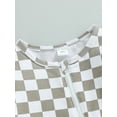 thumbnail image 5 of Bagilaanoe Newborn Baby Girl Boys Jumpsuits Checkerboard Print Long Sleeve Bodysuit 3M 6M 12M 18M Infant Zipper One Piece Romper, 5 of 9