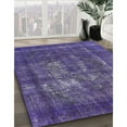thumbnail image 3 of Ahgly Company Machine Washable Indoor Round Industrial Modern Purple Sage Bush Purple Area Rugs, 3' Round, 3 of 7
