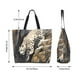 thumbnail image 5 of Fotbe Graceful Snow Leopard Bolsa Tote Estética de Lona con Estampado para Mujer - Bolsa Reutilizable de Hombro Casual para Vacaciones, Compras, Trabajo y Gimnasio, 5 of 8