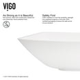 thumbnail image 5 of VIGO Hyacinth Modern White Matte Stone 14 in. L x 14 in. W x 4 in. H Square Vessel Bathroom Sink, 5 of 10