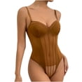 thumbnail image 2 of LSLJS Women's Sexy Perspective Backless Lace Mesh Splice Bodysuit, Lingerie Tops, 2 of 9